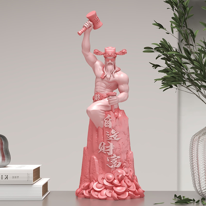 创意肌肉财神爷桌面摆件