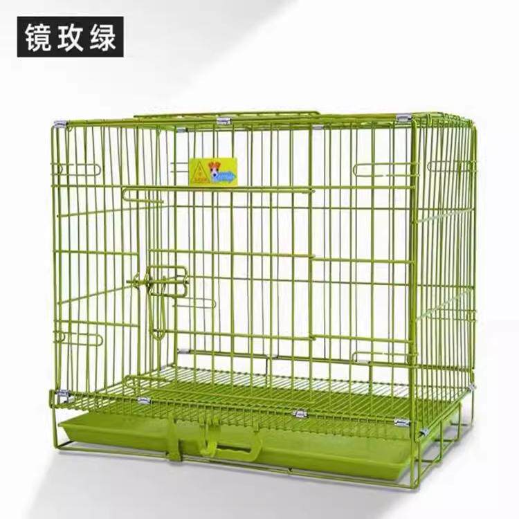 乐佳狗笼加粗防锈铁丝带天窗纳米猫笼兔笼子宠物折叠狗窝中小型犬