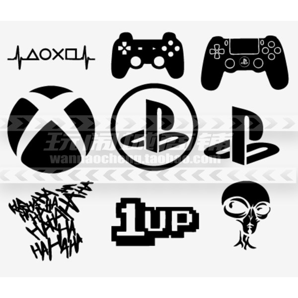 游戏机贴纸logo贴 ps4标志 ps5怀旧主机单机游戏防水q200装饰