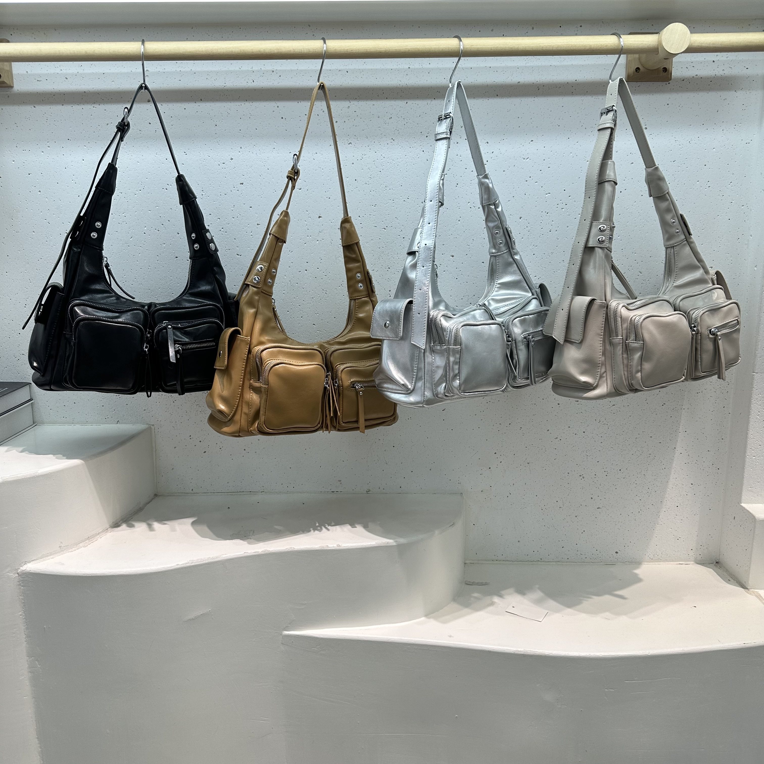 欧比 韩国东大门小众口袋设计感ins风时尚休闲简约辣妹单肩腋下包,箱包皮具/热销女包/男包,通用款女包,淘宝优惠券,粉丝福利购,淘宝优惠卷