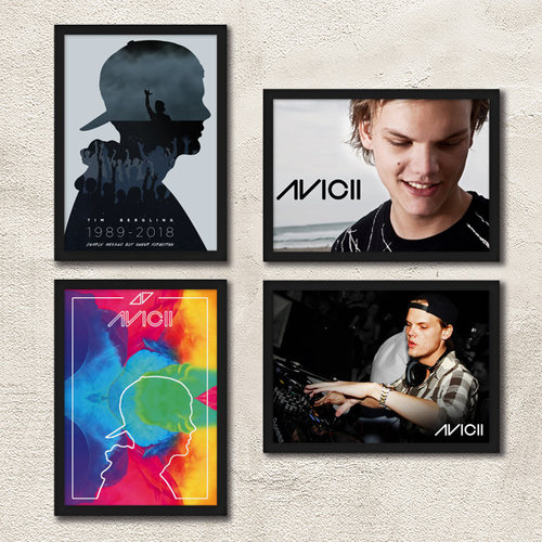 Avicii百大DJ电音带框海报装饰画
