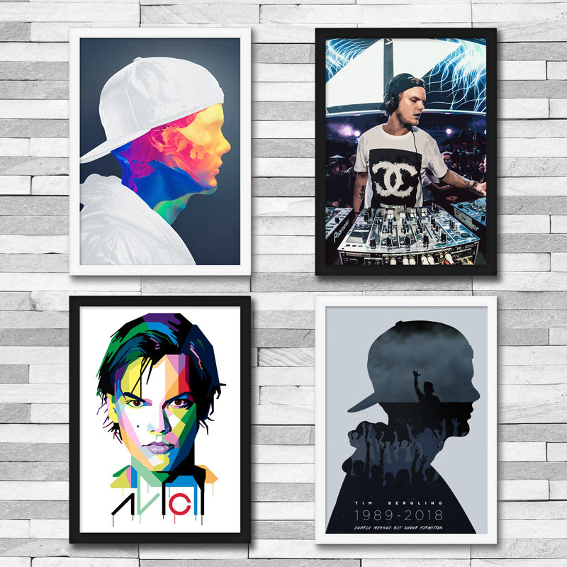avicii艺术装饰画海报艾维奇家居照片墙欧美dj酒吧高清墙画