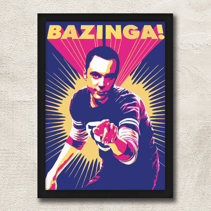 生活大爆炸装饰画 美剧壁画 The Big Bang Theory 有框海报墙画