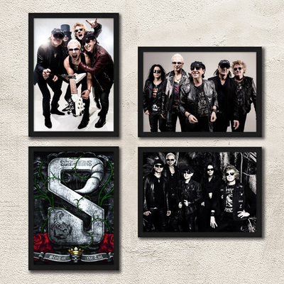 蝎子乐队带框海报装饰画