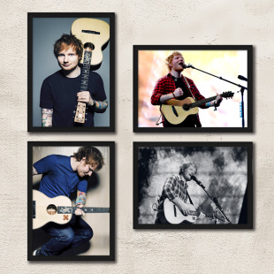 黄老板艾德海报装饰画 Ed Sheeran 欧美歌手壁画 店铺装饰挂画