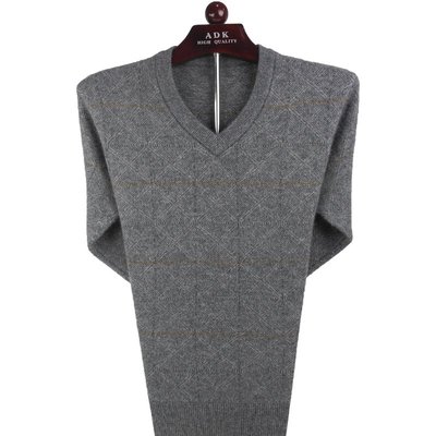 金兔羊毛衫男V领加厚牦牛绒套衫