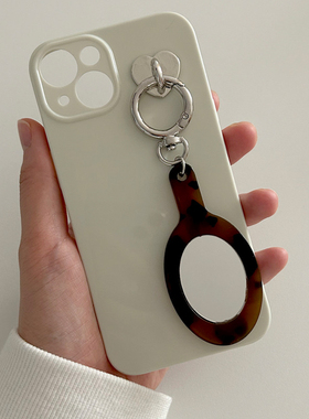 PCity77新款ins风迷你便携手持补妆化妆镜梳子手机钥匙扣包包挂件