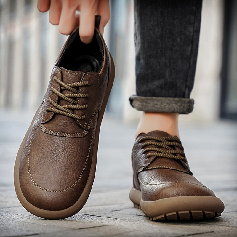 2026款春秋英伦复古商务休闲板鞋46大码男款大头宽脚宽头通勤皮鞋,流行男鞋,休闲皮鞋,淘宝优惠券,粉丝福利购,淘宝优惠卷