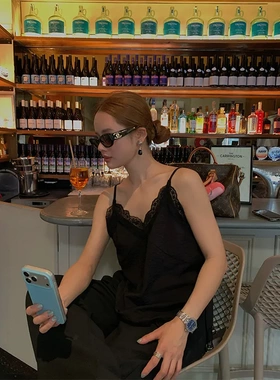 26早春辣妹性感双根式蕾丝内搭吊带小背心气质通勤百搭显瘦C8528