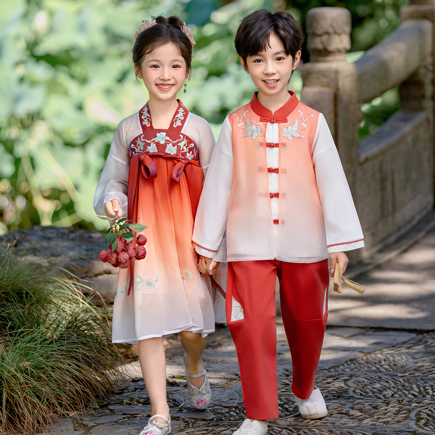 男女童汉服儿童国风套装超仙古风演出服幼儿园国学服春秋表演服