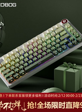 LEOBOG Hi75C青提乌龙侧刻铝合金机械键盘75%铝坨坨Gasket客制化