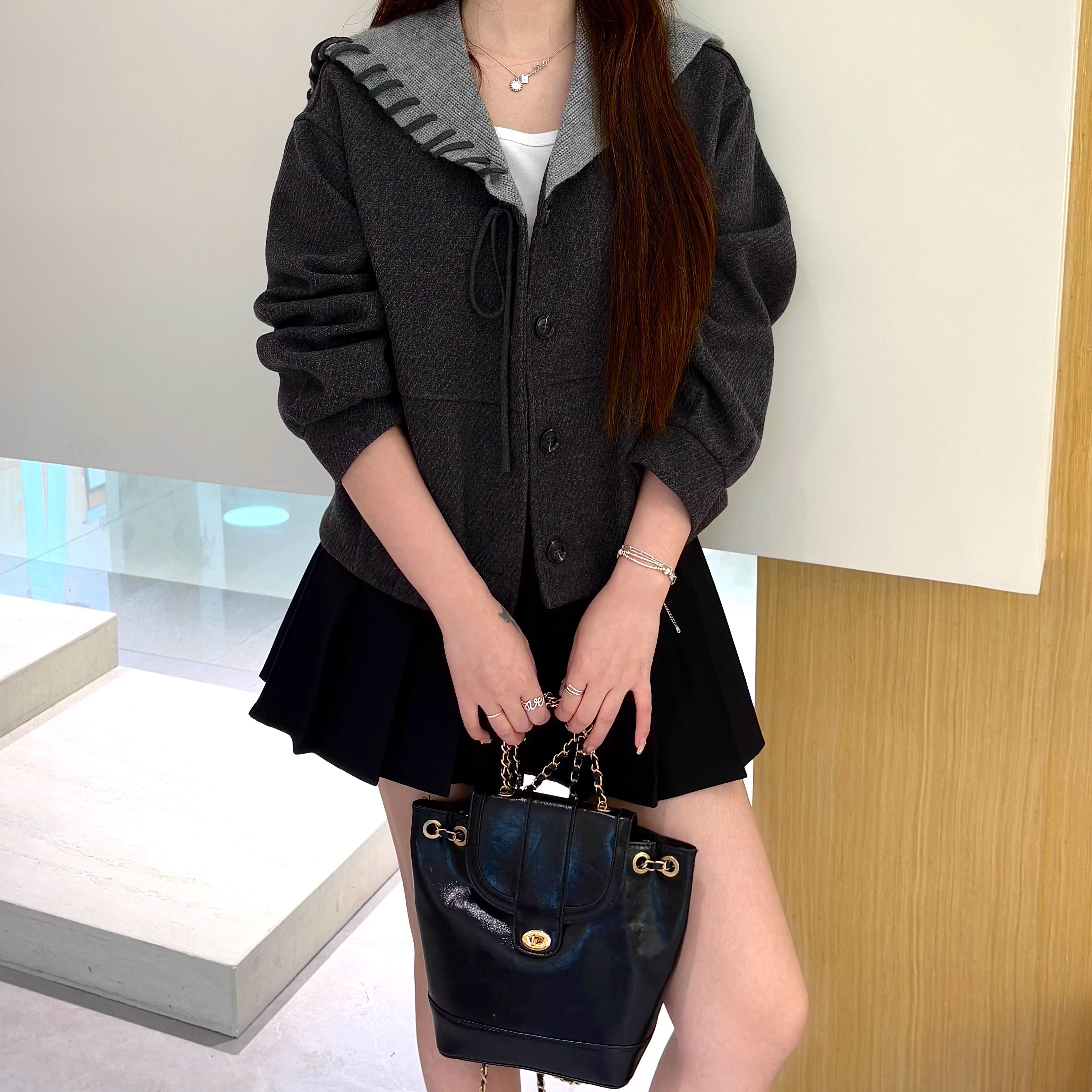 海军领短外套女2025秋季新款洋气减龄显瘦长袖上衣宽松休闲女装