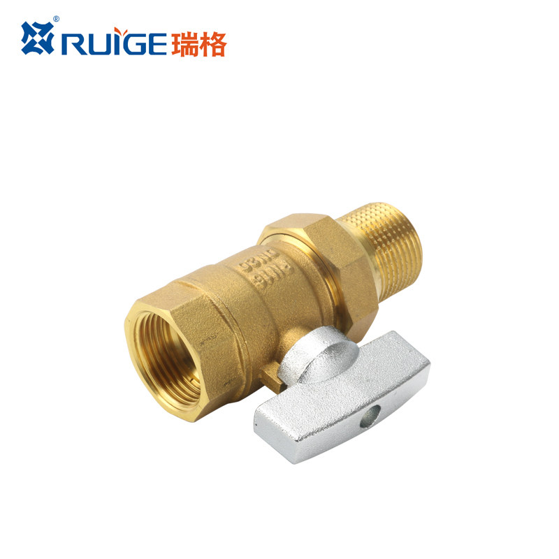 瑞格121蝶柄外牙活接球阀 蝶柄活接螺纹球阀6分 1寸 dn20 25