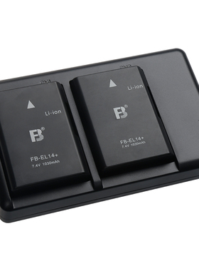 沣标2电双充EN-EL14a电池适用尼康相机D3400D5200D5300D3300D3200