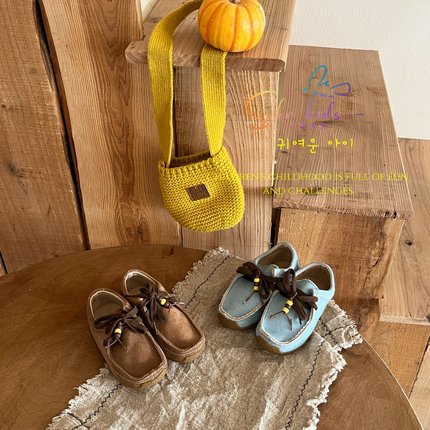 女童真皮勃肯鞋2025秋季儿童豆豆鞋春秋款中大童休闲鞋百搭袋鼠鞋