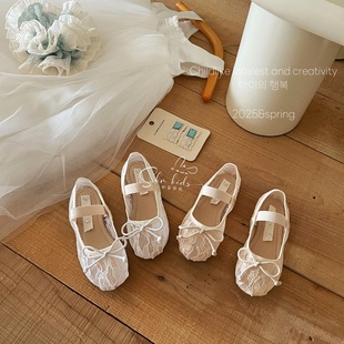 women and girls's embroidered lace shoes Ballet shoes
