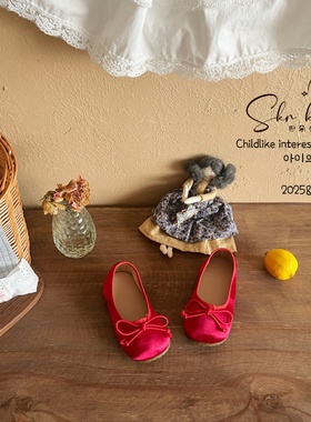 Ballet Shoes Girls Mary Janes women child shoes handmade Red