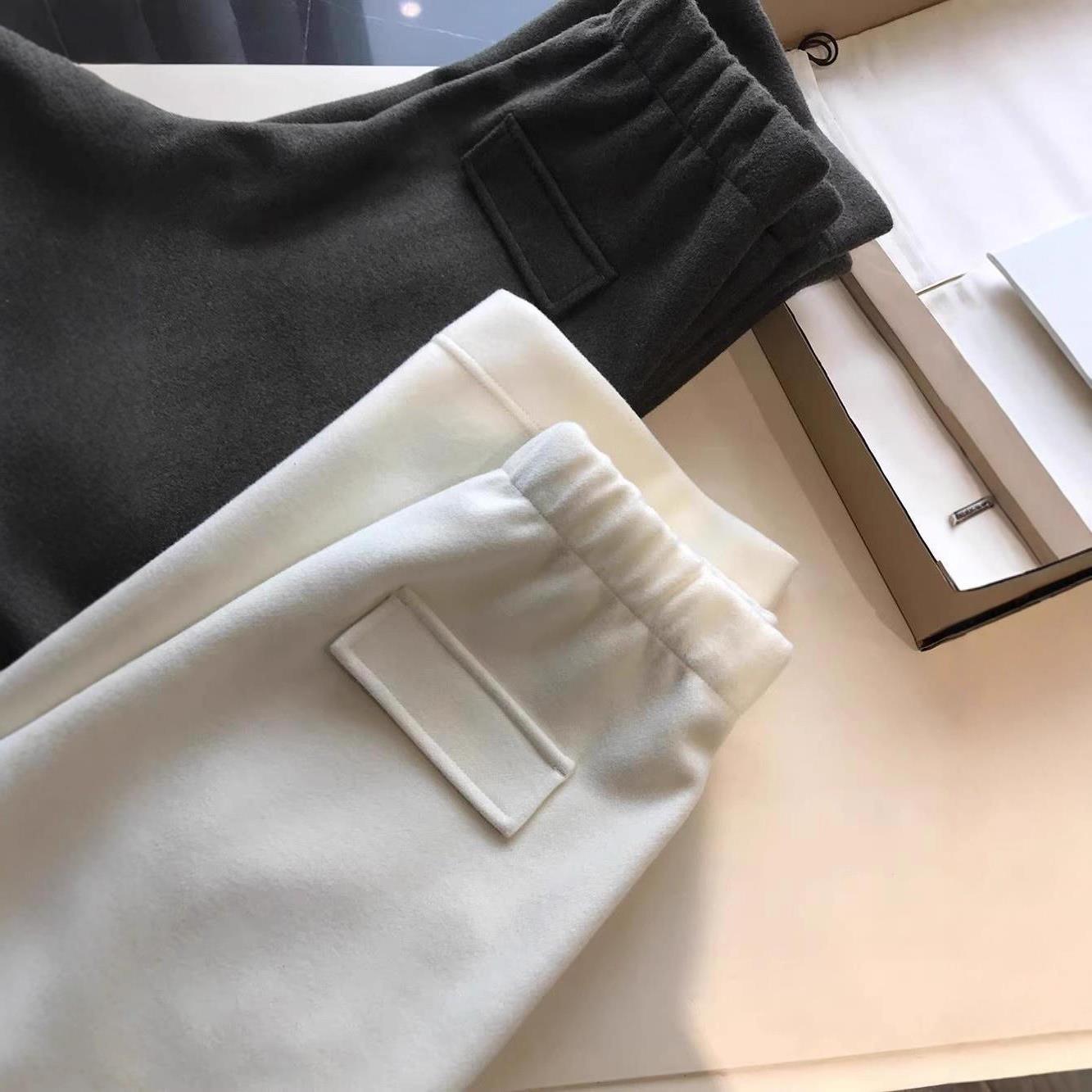 DN单口袋羊毛裤,入手一条!高腰宽松休闲裤百搭显瘦毛呢九分裤女