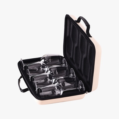 皮质礼盒装六个380ML水晶红酒杯套装