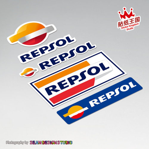 雷普索尔 repsol 威爽机油 摩托车改装反光贴纸 划痕遮挡贴花05