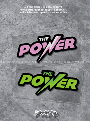 FXYP 闪电POWER英文创意车贴电动车车身车窗机车装饰防水反光贴