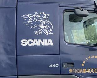 汽车大货车斯堪尼亚重卡拖头装饰贴SCANIA反光贴纸-游梦车贴鹰头
