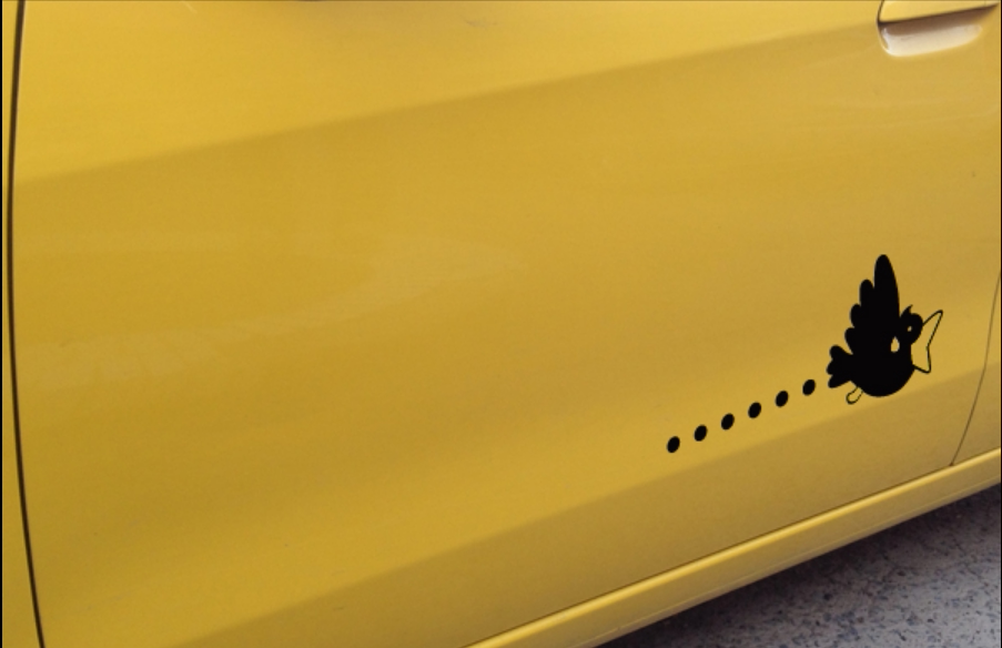 汽车贴纸 卡通动漫风流汗飞过的乌鸦无语被雷到囧一对装