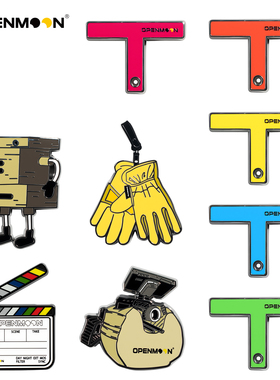 OPENMOON摄影器材主题合金徽章胸针背包装饰手绘摄影器材主题别针