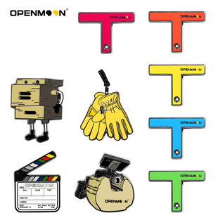 OPENMOON摄影器材主题合金徽章胸针背包装饰手绘摄影器材主题别针