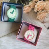 成品针织钩织手表手工撞色闺蜜男生女生情侣毛线手链礼盒礼物