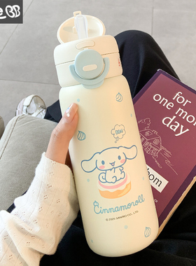 三丽鸥保温杯女生吸管水杯女新款2025高颜值大容量316不锈钢杯子