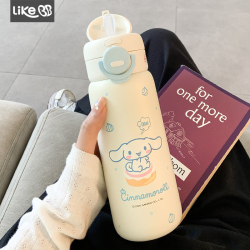 三丽鸥保温杯女生吸管水杯女新款2025高颜值大容量316不锈钢杯子