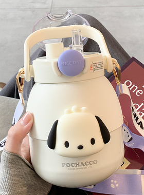 三丽鸥大肚杯保温杯子女生大容量可爱高颜值吸管双饮水杯新款2025