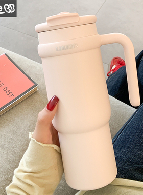 保温杯大容量水杯女生新款2025巨无霸冰霸杯带吸管316不锈钢杯子