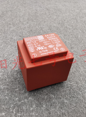 法国myrra 230V转2x15V 2x1.15VA电源变压器 44166