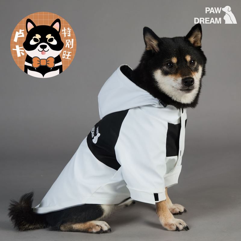 卢卡家PAW DREAM潮牌防风防雨狗面狗狗大型犬雨衣秋冬宠物冲锋衣