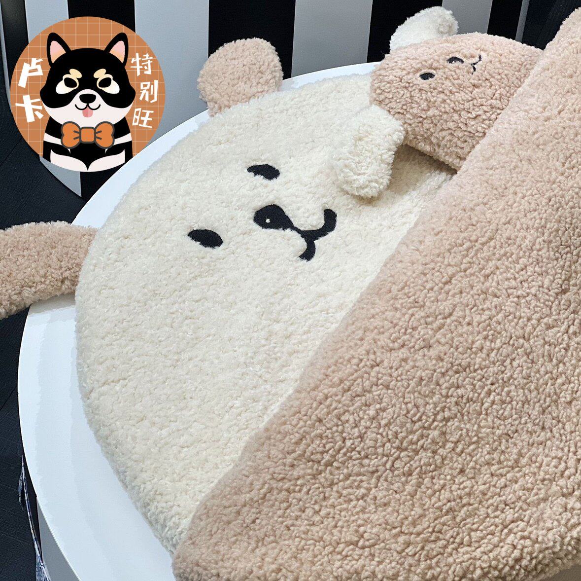 卢卡家 新款秋冬加绒狗狗半包深度睡眠宠物垫子保暖睡袋猫咪狗窝