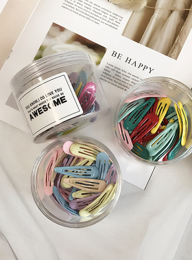 新款韩版可爱ins发夹bb夹彩色网红侧边发卡少女儿童夹子头饰盒装