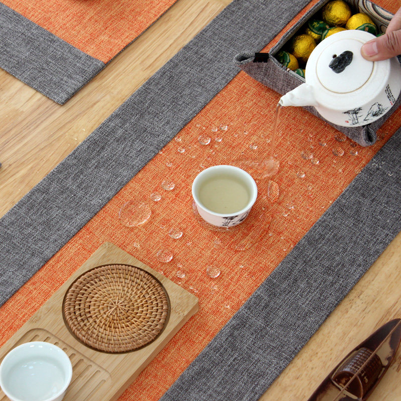 06旗防水布艺茶席杯垫桌旗茶巾餐桌纯色茶几长条新中式茶道装饰,居家布艺,桌旗,淘宝优惠券,粉丝福利购,淘宝优惠卷