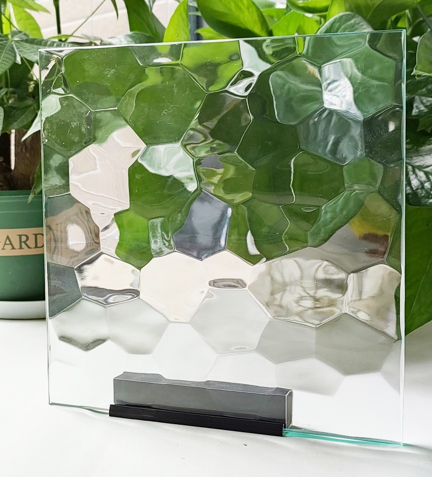 钢化玻璃水立方艺术玻璃客厅玄关淋浴房卫生间茶几门