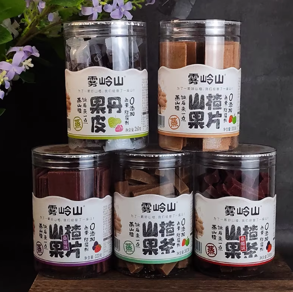 雾岭山瓶装山楂果丹皮片零食山楂条怀旧零食办公室休闲小吃罐装