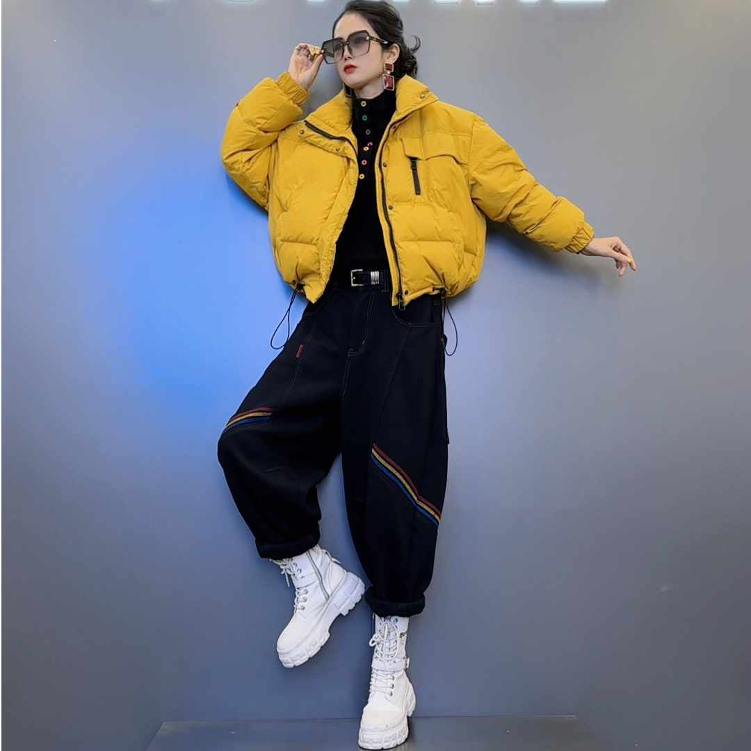 无品牌休闲风植绒常规款立领