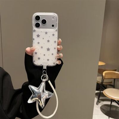 满屏大小灰色星星适用OPPOA15G手机壳女A5A2A1活力版简约A97/A95/A93全包A58x/A72/A56/A55防摔K12K13保护