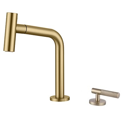 浴室柜分体三孔抽拉面盆水龙头