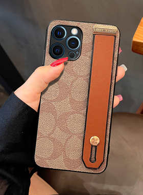Icool适用苹果17手机壳15promax复古风iphone16腕带支架14保护套12PRO手提11皮外壳x挂脖绳女i7/8plus硅胶13