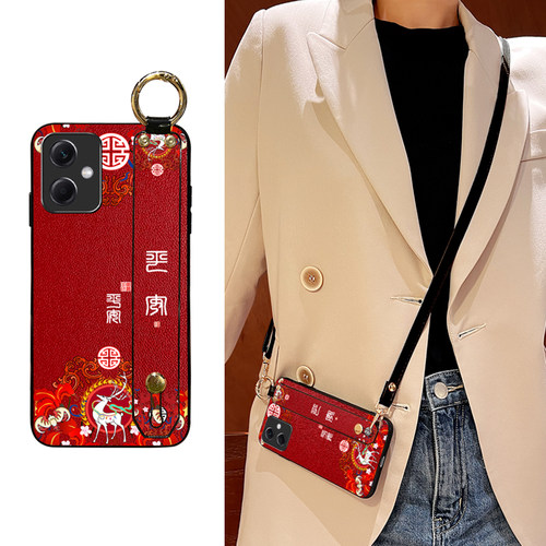 红米note12皮质国潮风斜背