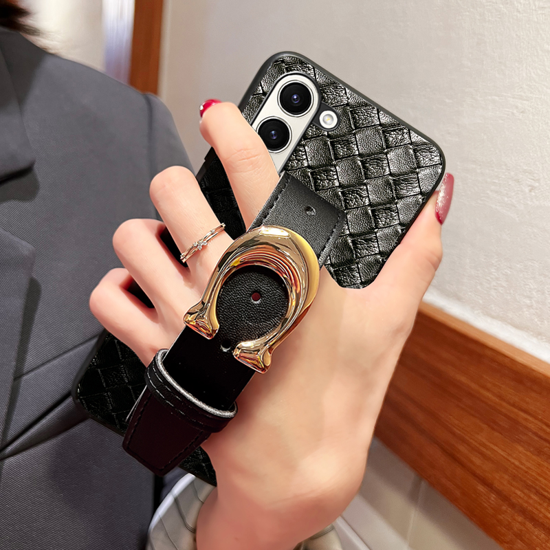 三星zfold5皮质复古保护壳支架