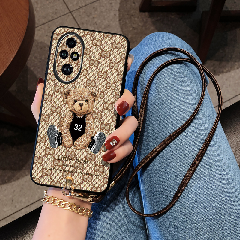 Icool适用荣耀70皮壳卡通挂脖壳