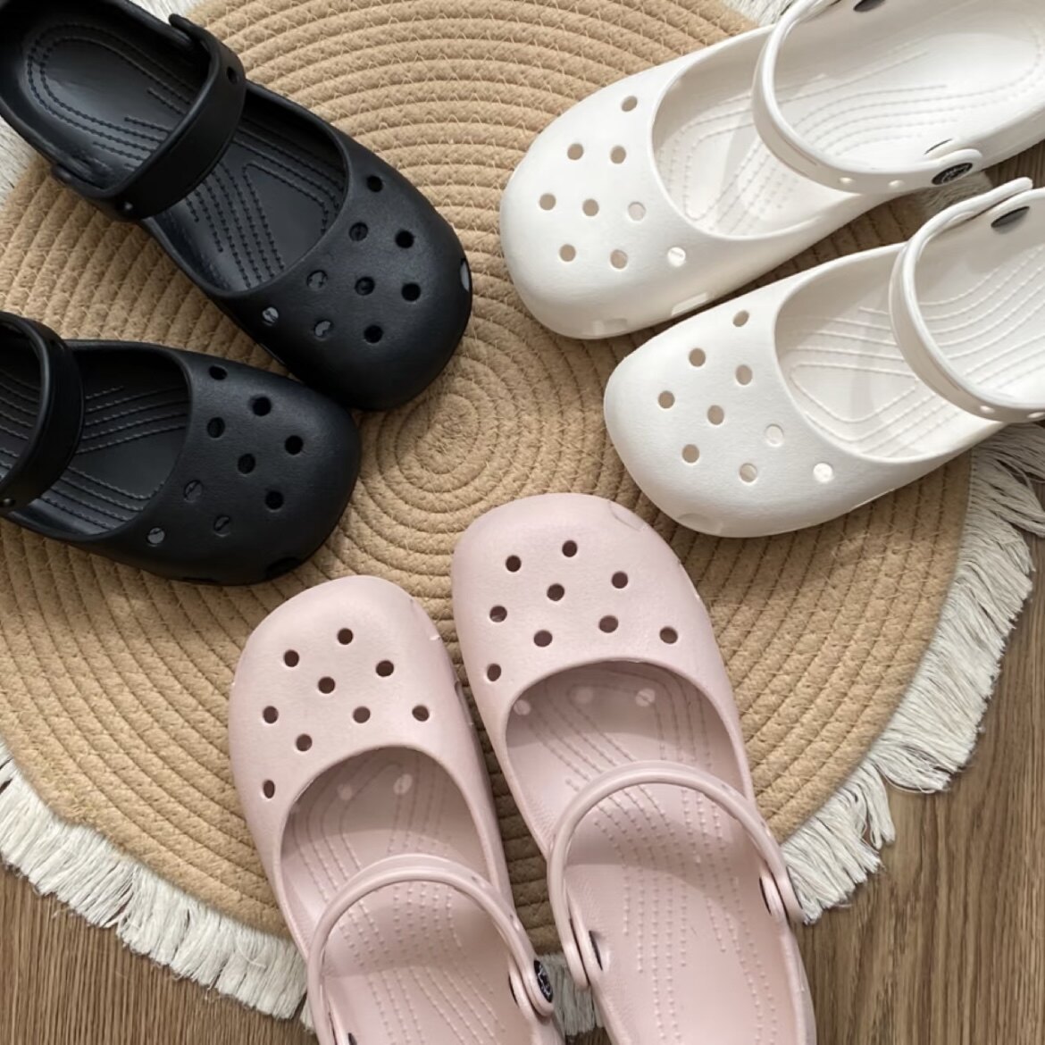 2026年新款芭蕾鞋洞洞鞋凉拖鞋女防滑凉鞋平底夏季沙滩鞋厚底休闲