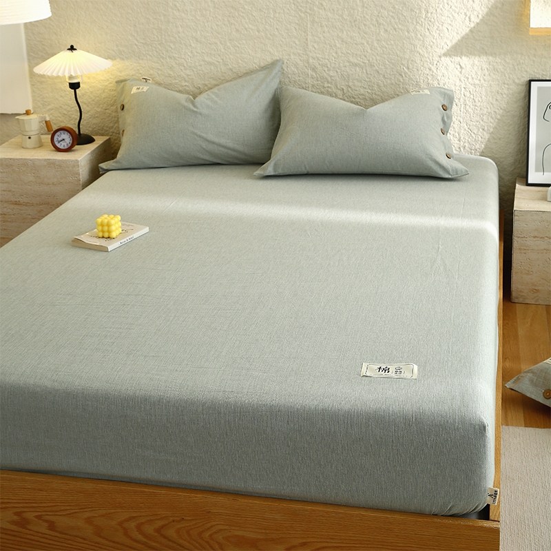 全棉床笠单件水洗自由纯棉防滑床单床罩床套加厚席梦思床垫保护套